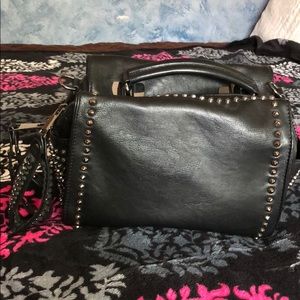cute black studded purse